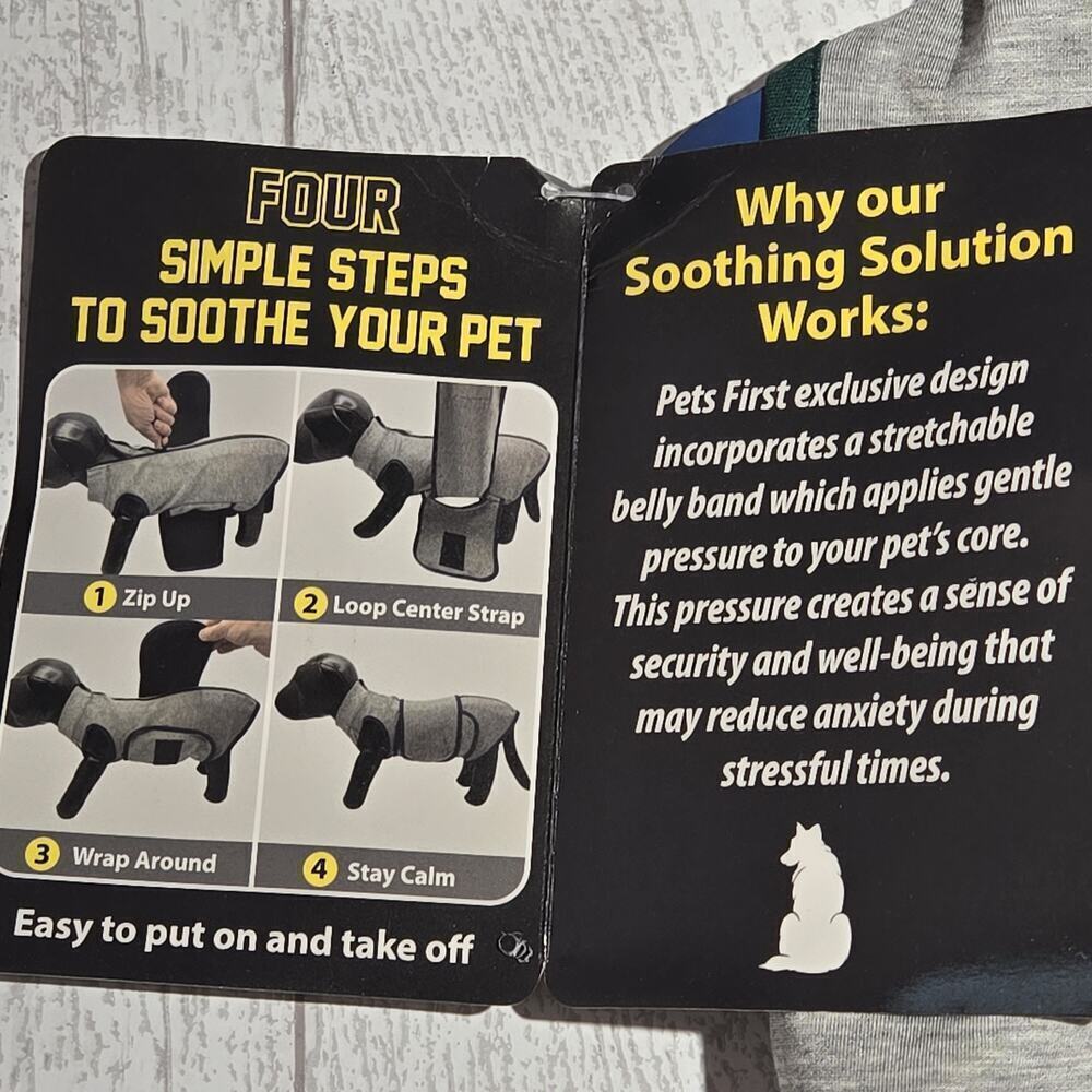 NCAA Michigan State Spartans Dog Anxiety Shirt Calming Soothing Vest SMALL grey - Picture 6 of 9